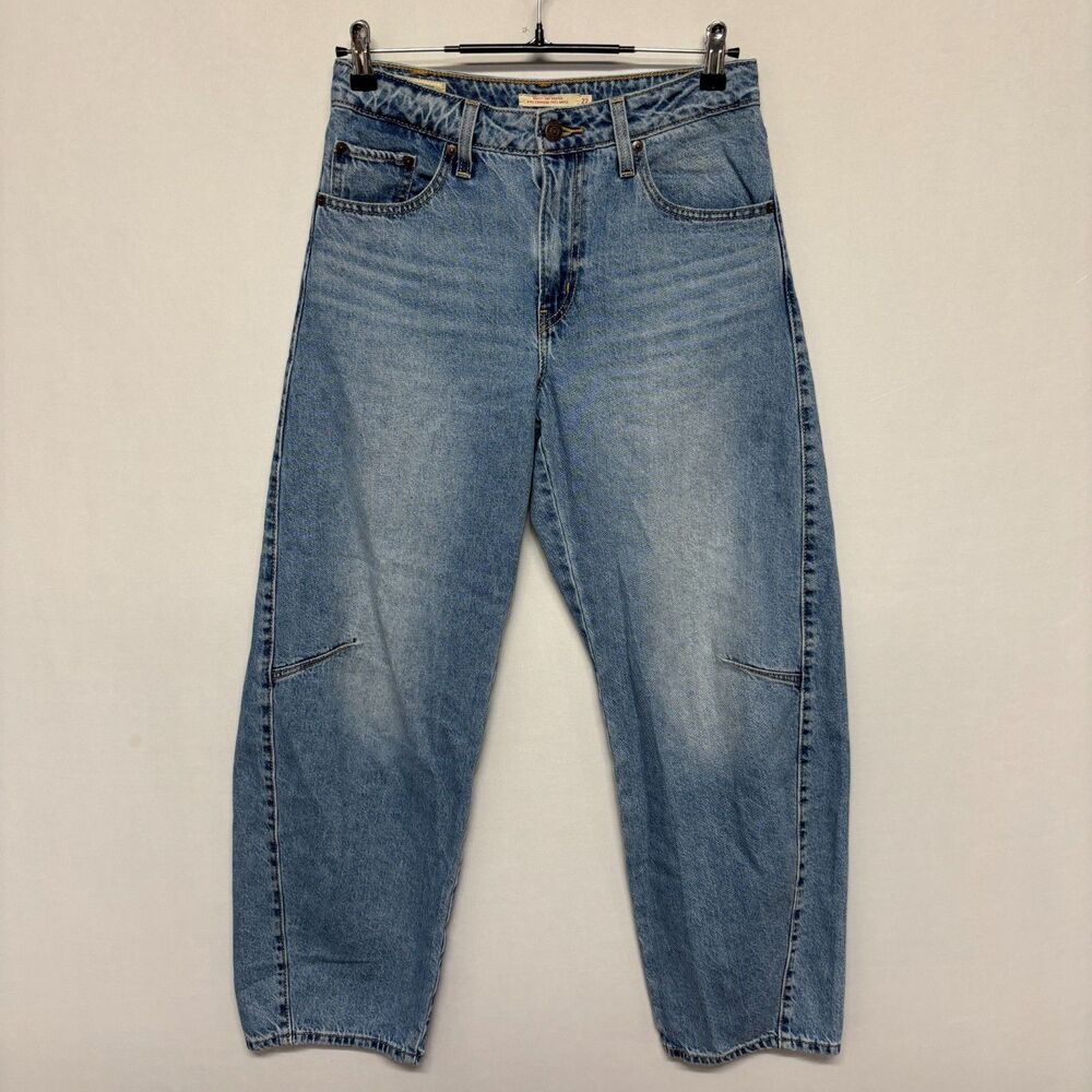 Levi's Premium Women Baggy Dad Barrel Jeans Size 27 Blue Denim C138 -25